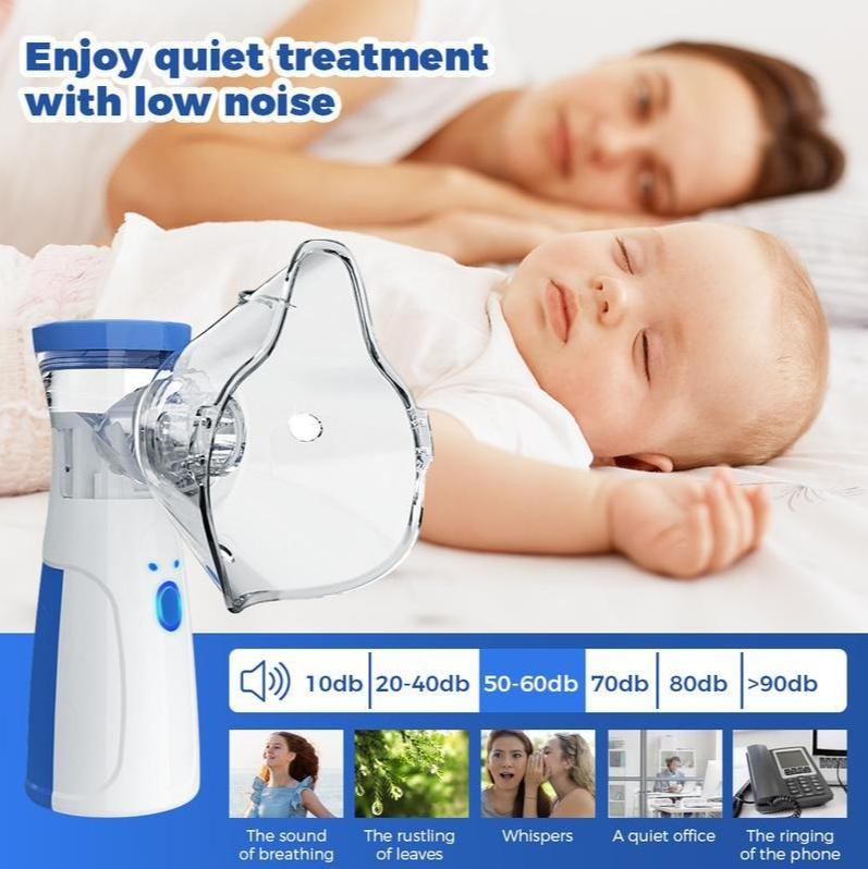 2 PCS Create Portable Smart Humidifier - Auto-Cleaning & Dual Modes | Rechargeable Handheld Design for Home & Travel | Adult & Kid-Friendly Respiratory Care Accessory