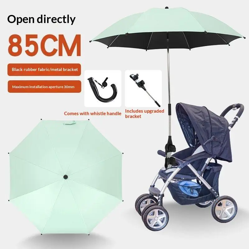 Adjustable Anti-UV Clip-On Sunshade Umbrella with Cast Iron Cloth, Outdoor Umbrellas for Strollers & Lounge Chairs, UV-Protection Shade Home Supply, Anti-Uv Umbrellas