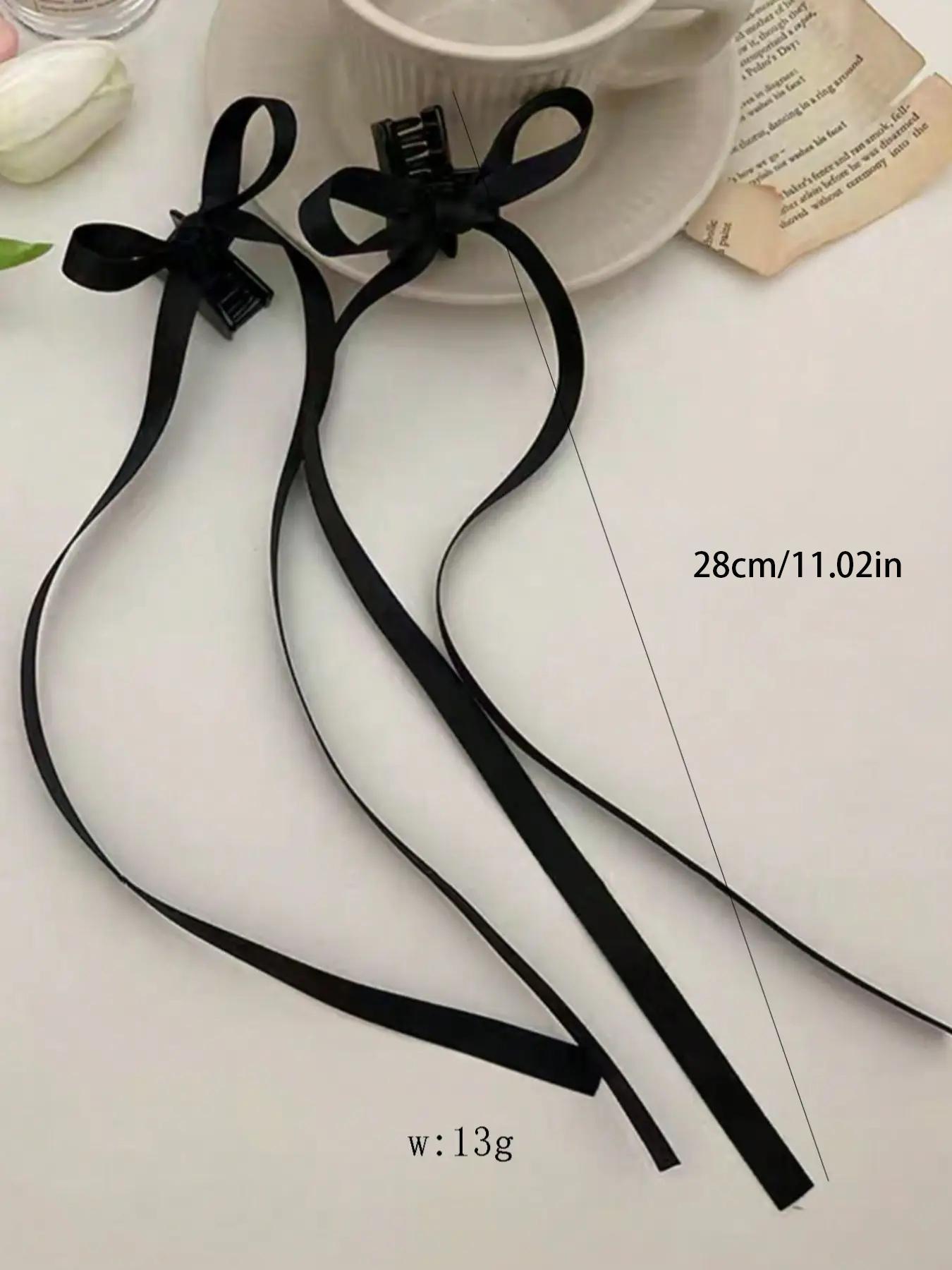 2pcs Elegant Bow Decor Hair Claws Set for Women, Fashion All-match Hair Accessories, Cute Lovely Hairwear for Daily Used, Super Cute Clips, Bowknot