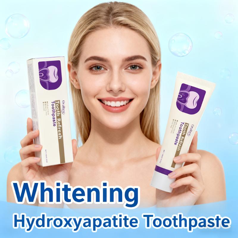 Whitening Hydroxyapatite Toothpaste, Effective Whitening And Gentle, Specifically for Sensitive Teeth, Clean Oral Hygiene, Breath Fresh Mint Flavored Toothpaste 3.53Oz
