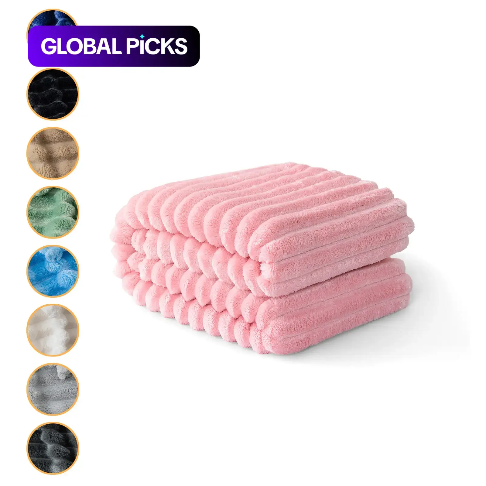 1 Piece Minimalist Striped Flannel Blanket, Soft Fluffy Blanket, Fuzzy Soft Blanket, Soft Warm Blanket, Suitable for Bed, Sofa, Office Napping and Camping, Home Decor Blankets, Multi-Color Optional, Christmas Gift #GLOBAL PICKS