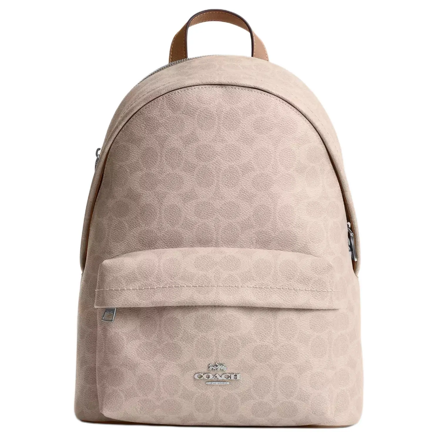 Coach Taylor 27 Unisex Backpack - Classic Logo Design, Sable Faux Leather & Woven Fabric, Carry On, Adjustable Buckle, Buckle-Less Features, Carry On Backpacks, Adjustable Buckle Backpacks