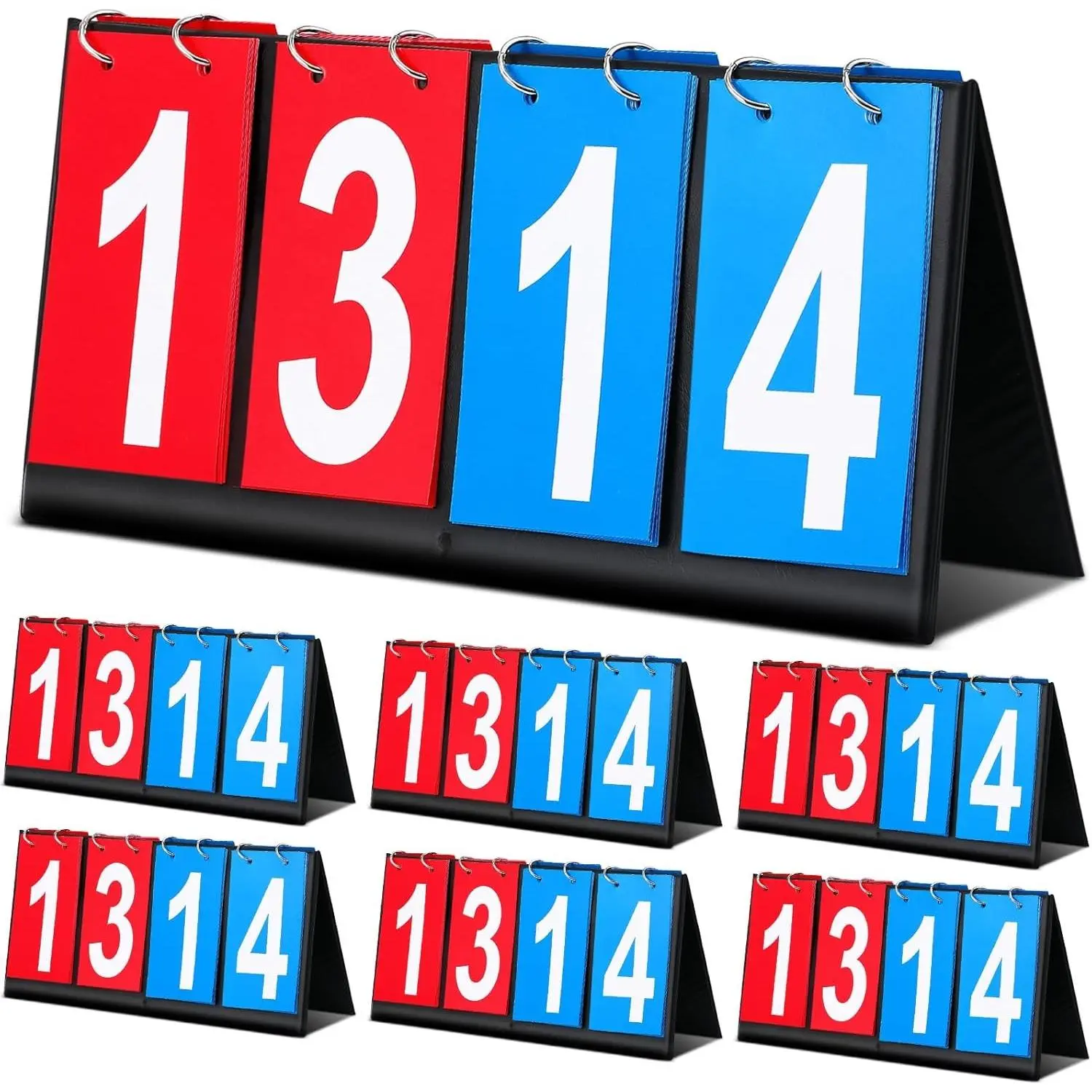 4 Digital Portable Waterproof Table Top Scoreboard Flipper Score Keeper for Basketball Soccer Tennis Volleyball Cornhole Sports Games PE Classroom Activities