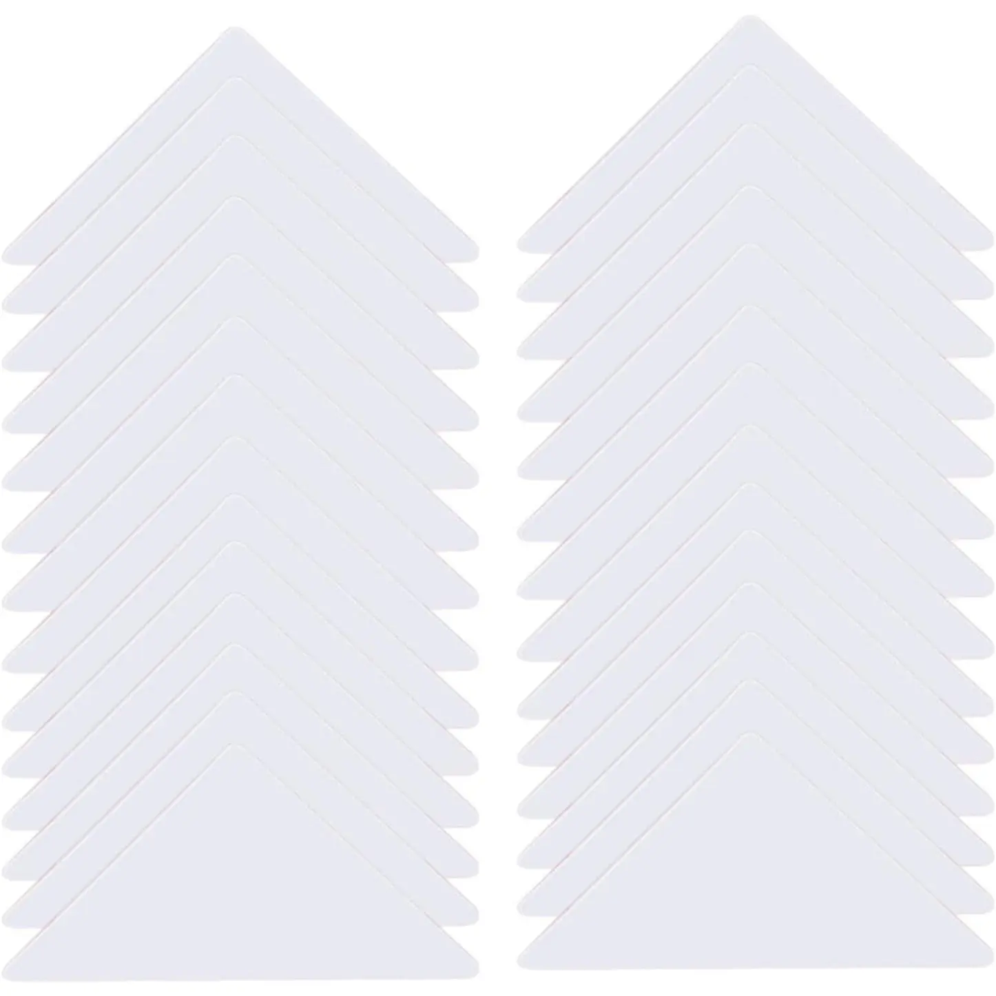 120 Pcs Clear Polo Collar Stays, Adhesive Shirt Collar Stickers | Plastic triangle inserts help support polo and dress shirt collars; peel-and-stick backing creates a neat no-curl look.