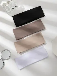 Fashion Solid Color Hair Band (4pcs), High Stretch Sweat-absorbing Hair Band, Daily Hair Accessories for Women & Men, Elastic Headbands