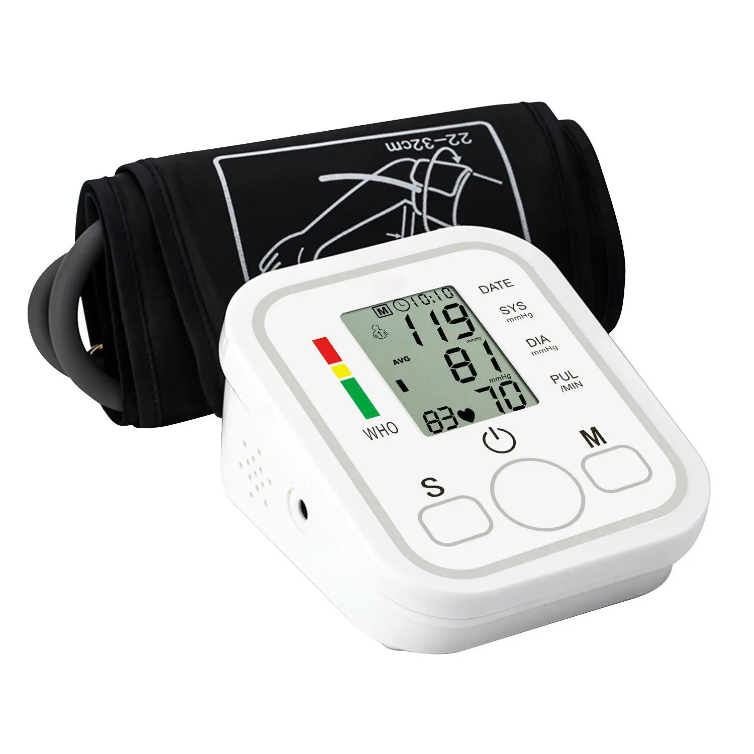 SummerWins Upper Arm Blood Pressure Monitor for Home Use - Accurate Cuff (8.7"-15.7" Cuff Size), Backlit Large Display, 2 Users, 240 Sets Memory, HR Detection, Digital BP Machine with Carrying Case, Blood Pressure Cuffs For Home Use, Two Users
