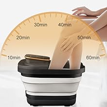 Collapsible Foot Spa Bath with Heat and Massage Roller, Bubble, Temperature Control, Remote Control, Foot Pedicure Kit, Pedicure Foot Spa