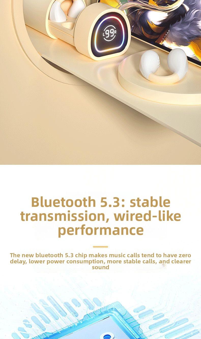 Bone conduction Bluetooth earphones with ultra-long battery life, M9 non-in-ear true wireless noise reduction, comfortable to wear for long periods, high sound quality, and waterproof