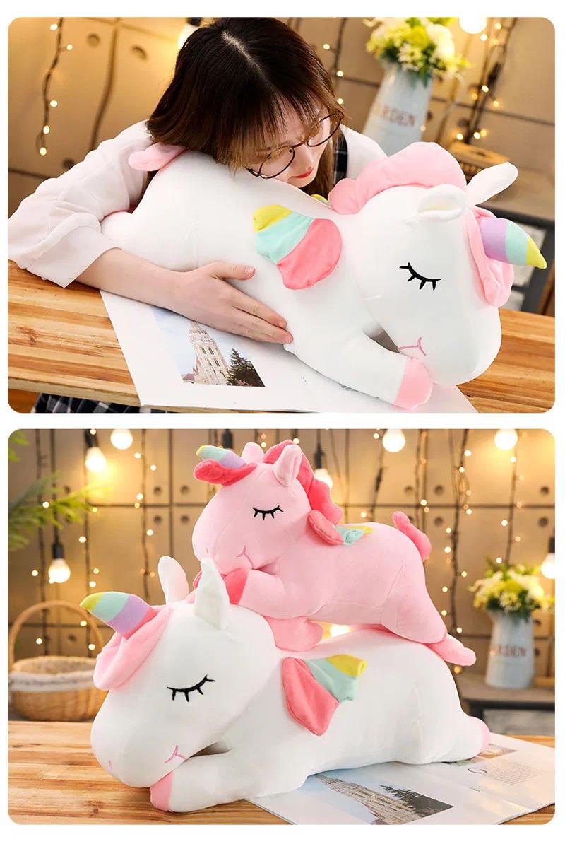 25cm-35CM Kawaii Giant Unicorn Plush Toy Soft Stuffed Unicorn Soft Dolls Animal Horse Toys For Children Pillow Birthday Gifts