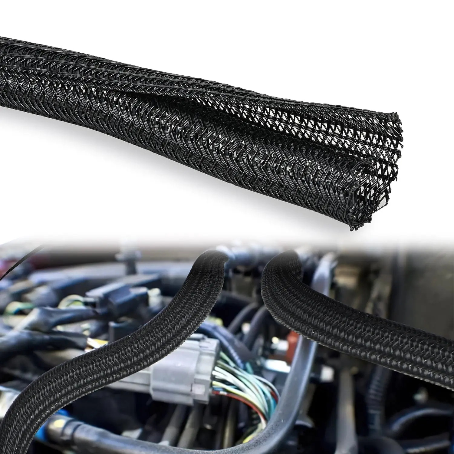 Nilight 10ft-1/2inch Cable Management Sleeves