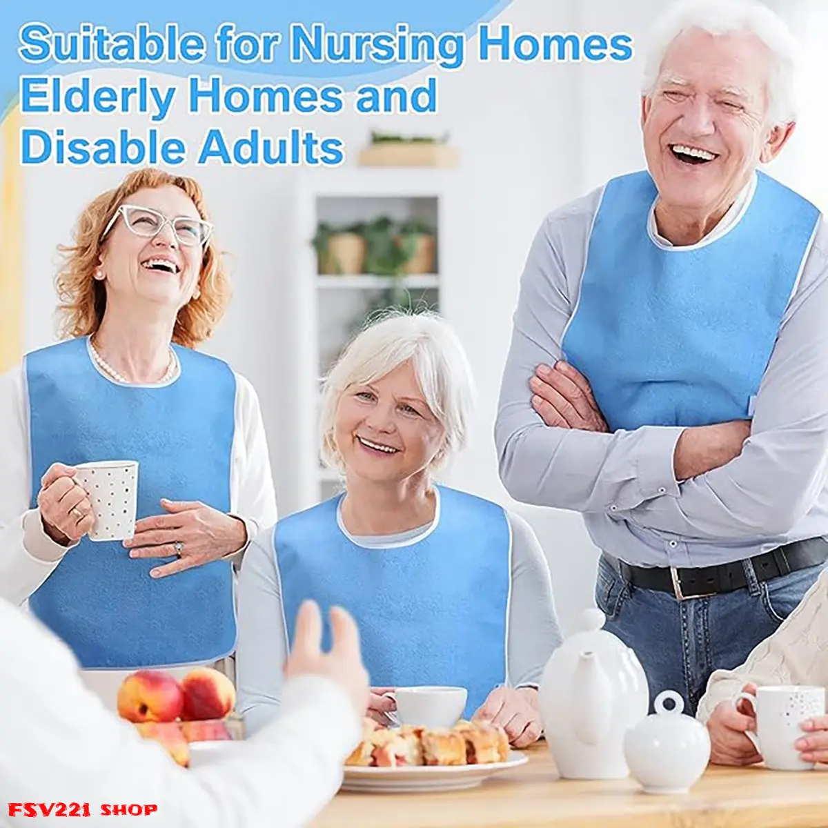 Reusable Adult Bib Waterproof Adult Bib with Crumb Pocket, Reusable Terry Cloth Bib, Adjustable for Elderly Dining Use - Ideal for Elderly Care, Disabled Adults, Mealtime Protection & Mess Prevention campingessentials
