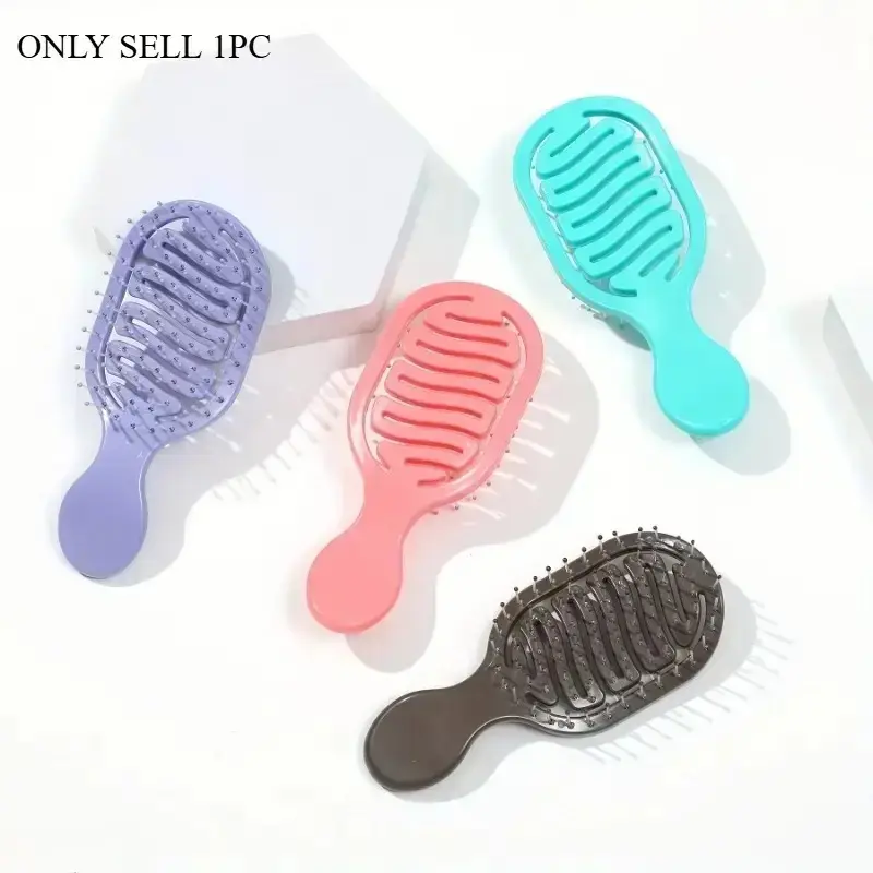 Trending Compact Pocket Travel Hair Brush, Durable ABS Mini Detangling Brush with Smooth Nylon Bristles, All Wet & Dry Hair Friendly Small Pocket Comb, Portable Hair Care Essential for Travel School Office Daily Outdoor Touch-Ups