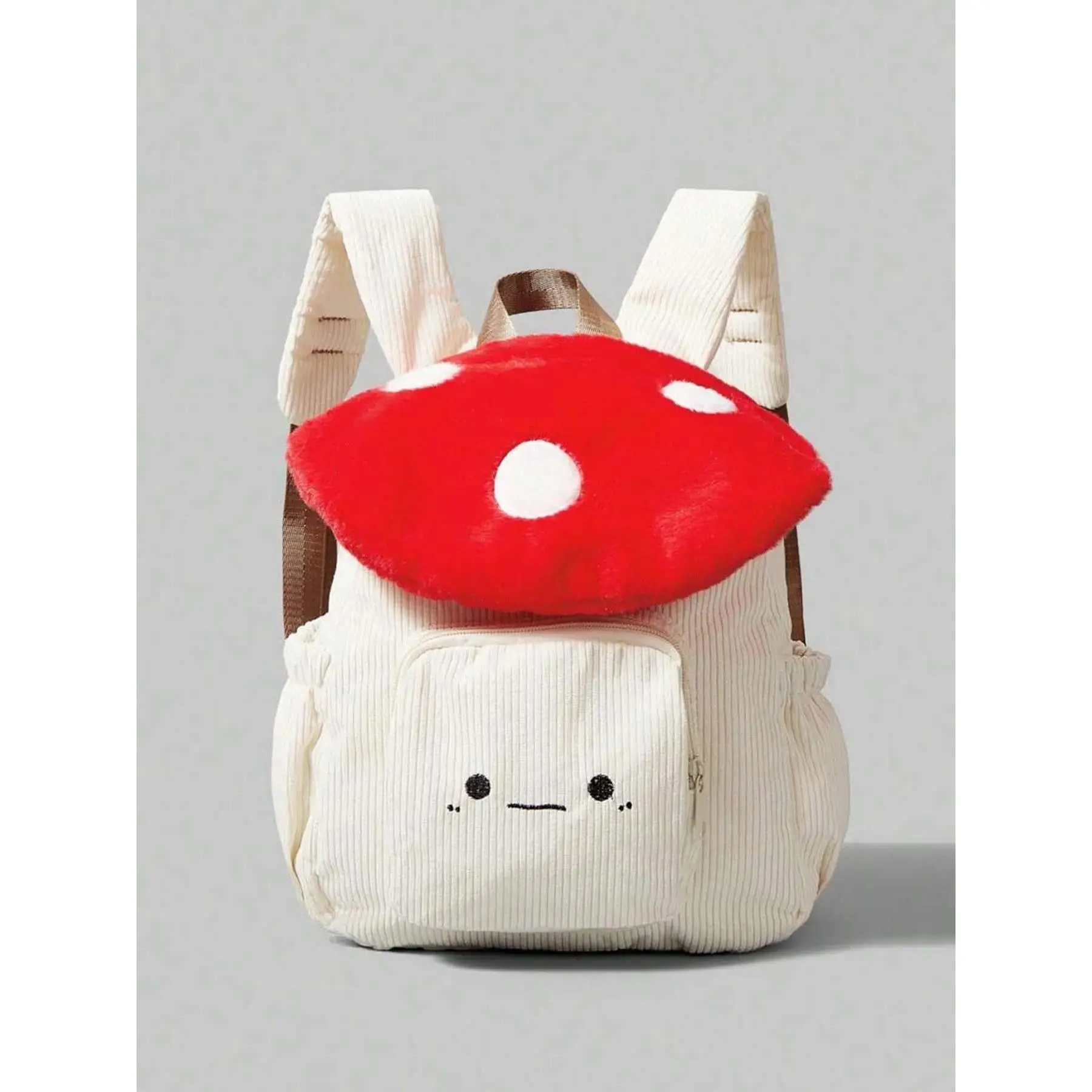 Women's Cutecore 3D Mushroom Kawaii Cartoon Casual Printed Backpack - Zipper Bookbag for School/Travel, Trendy Versatile Sports & Outdoor Gym Bag, Youth Backpack, Fashion Durable Backpack