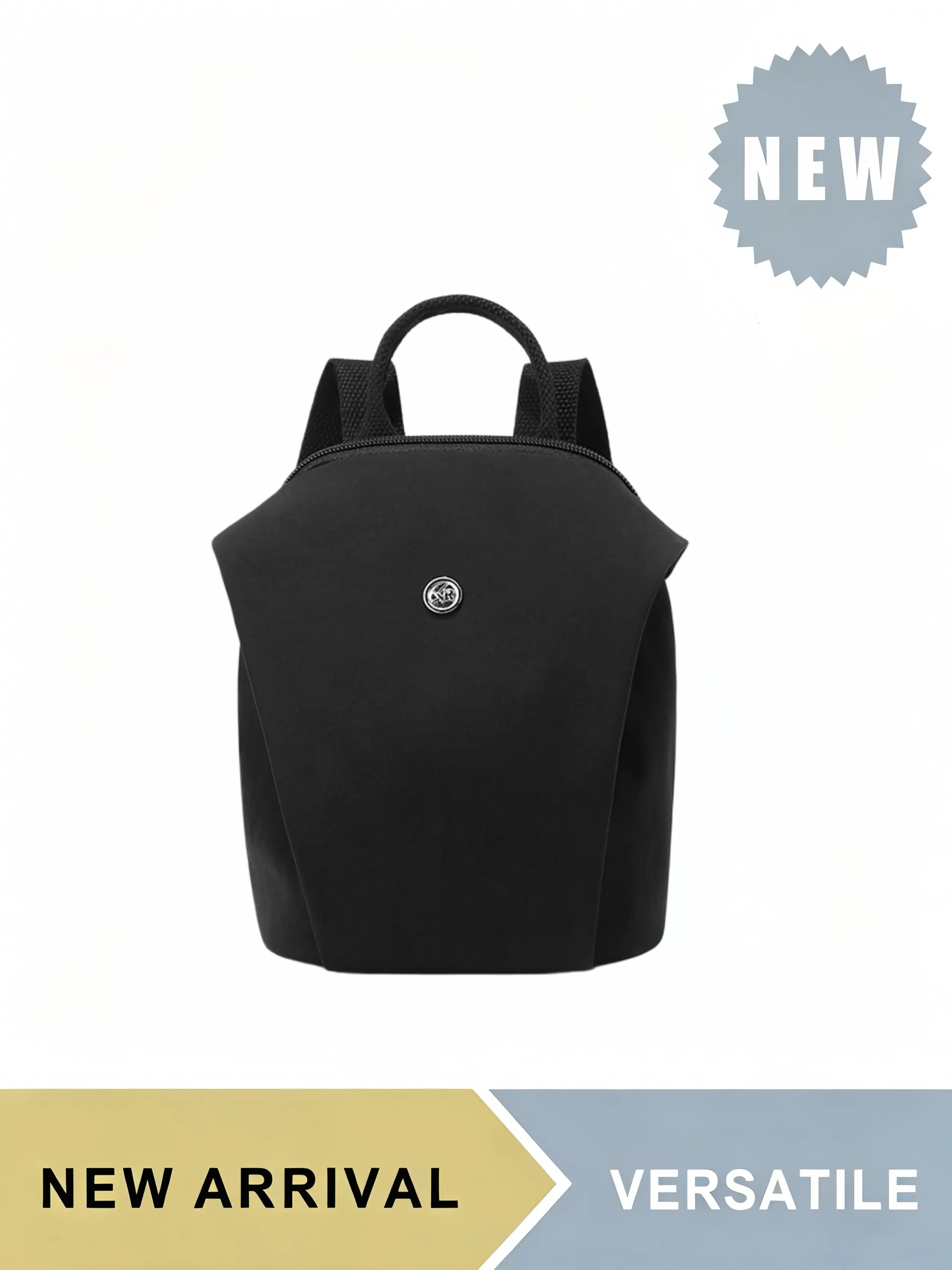 Modern Minimalist Lightweight Small Backpack, Travel Backpacks for Women & Men, Compact Casual Daypack with Top Handle & Snap Closure, for Hiking Trekking Travel Running Daily Use, Adjustable Padded Straps with Inner Pockets, Multiple Colors Available