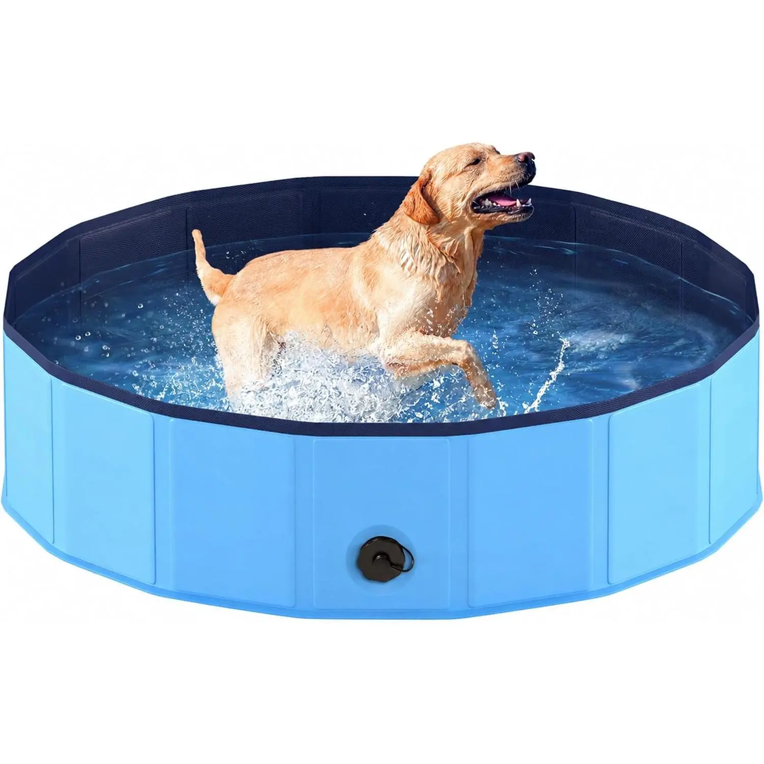 Foldable  Pool, Collapsible Hard Plastic  Swimming Pool, Portable Bath Tub for Pets Dogs and Cats,  Wading Pool for Indoor and Outdoor, 32 x 8 in