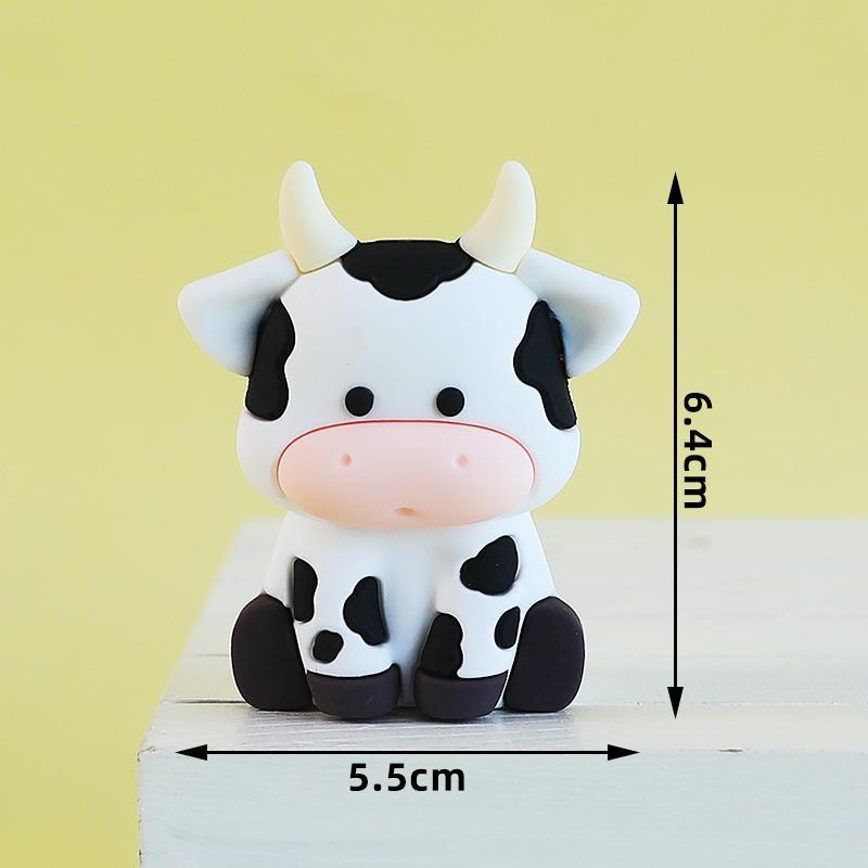 Farm Animal Cake Topper Cow ,Pig, Mountain Cattle, Chick Cake Decorations for Baby Shower Kids Happy 1st Birthday Party Supplies