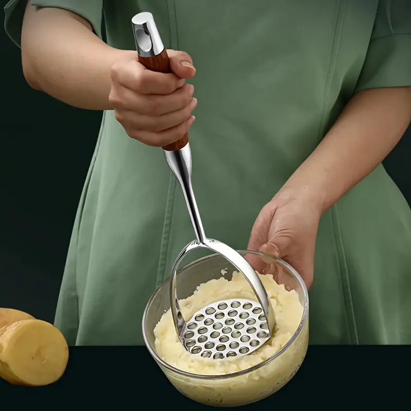 Stainless Steel Potato Ricer - Manual Press Kitchen Utensil, Dual-Use Tool for Mashing Potatoes and Juicing Citrus Fruits