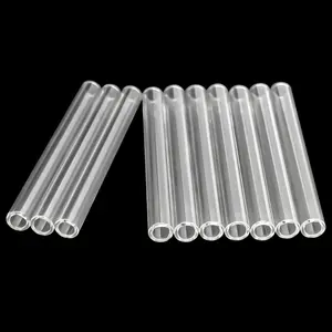 10 Pcs Clear Glass Tubes 4 Inches Long 10mm OD 7mm ID 1.5mm Thick Wall Borosilicate Glass Blowing Tubes