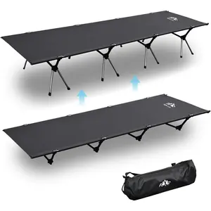 Camping  Bed - Portable Folding Sleeping Cots for Adults 1-Person Outdoor Elevated Off-Ground Beds Easy Set-up Army Sleeping Bed 87"x28"