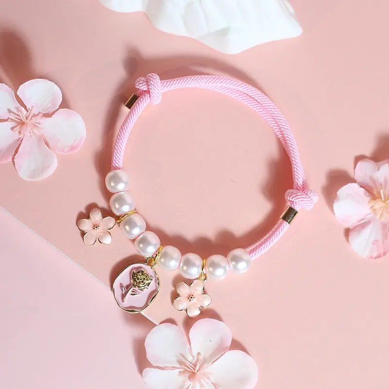 Pink Pet Collar for Cats and Dogs New Style Cute Necklace for Small Dogs and Cats Adjustable Size