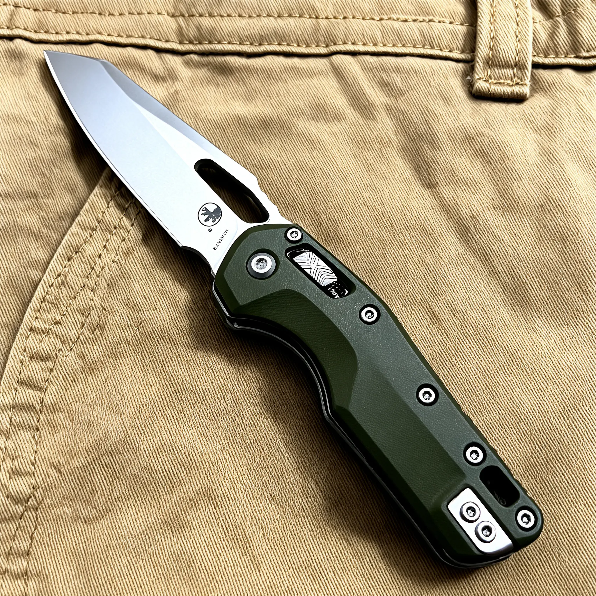 EDC Essential Knife MSI M390MK Steel Button Lock Pocket Knife for Everyday Carry Gear