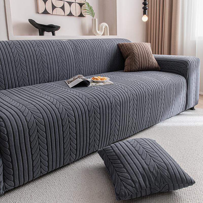 High-Density Thickened Sofa Cover with Leaf Pattern, Easy-Clean Pet-Resistant Protector, Durable Furniture Protection, Universal Sofa Protector