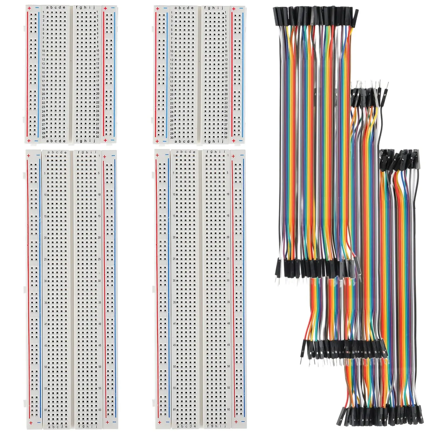 Breadboard and Jumper Wires Kit Includes 830 Tie-Point Breadboard, 400 Tie-Point Breadboard and Jumper Wires
