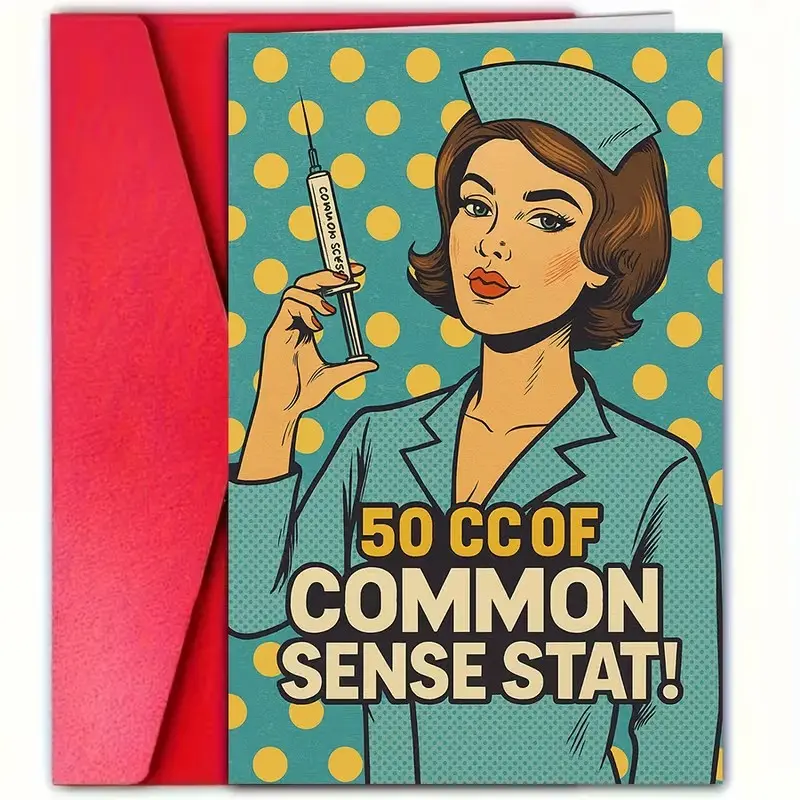 50 CC of Common Sense Greeting Card, Fun and Witty Occasions, Thank You, Halloween, Christmas, Birthday, Good Luck, Wedding Cards