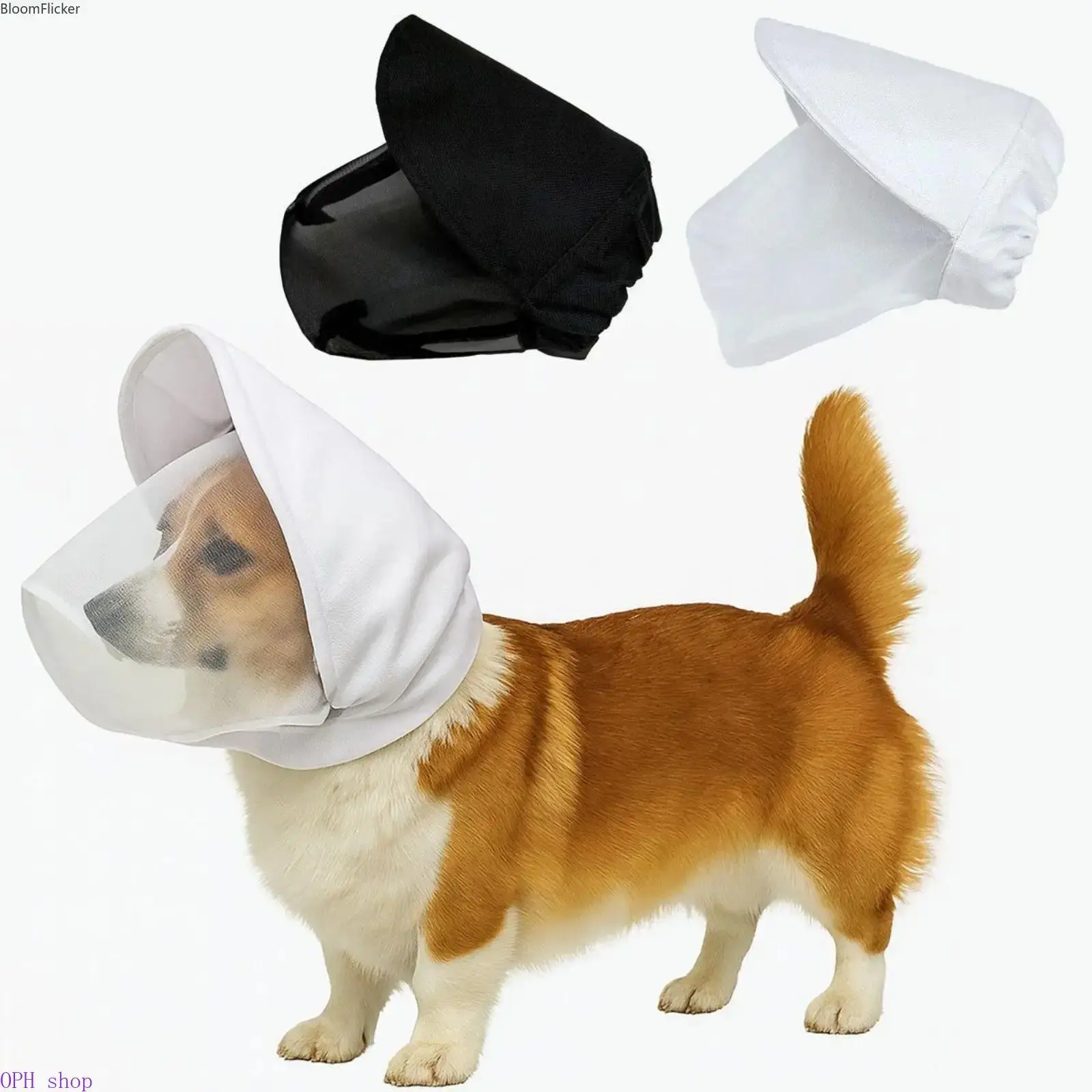 Dog Protective Mesh Face Mask Anti Bite Anti Scavenge Muzzle Cover Breathable Mosquito Repellent Pet Head Shield Daily Walking Anti Snack Insect Bite Accessory