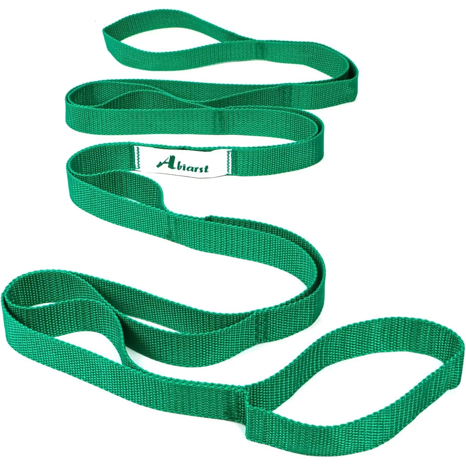 outdoor sports Abiarst Stretching Strap Yoga Straps for Physical Therapy, 10 Loops Non-Elastic Stretch Band for Pilates, Flexibility, Exercise and Gymnastics
