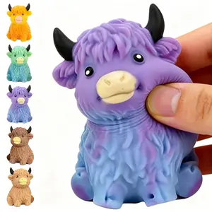 Highland Cow Sensory Toy For Slow Rising Squeeze Sensory Toys Highland Cow Stress Balls Gift Anxiety Relief Fidget Party Favor