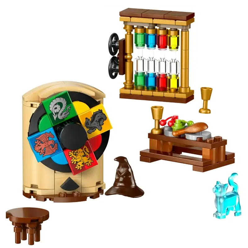 2026 New Magic School House Hat Ceremony Building Set, Model Assembly for the Wizarding Academy Series, Suitable for fans of the Magic Series, Can Be Given as Holiday Gifts to Family, Friends, Teenagers and Adults