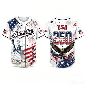 1776-2026 USA Baseball Jersey, Eagle Patriotic Baseball Jersey, Statue Of Liberty Vintage US Flag Splash Print, 250th Independence Day Casual Holiday Gift # TikTokMadeMeBuyIt # USA250 # AmericanPride # Independence Day # Baseball Jersey