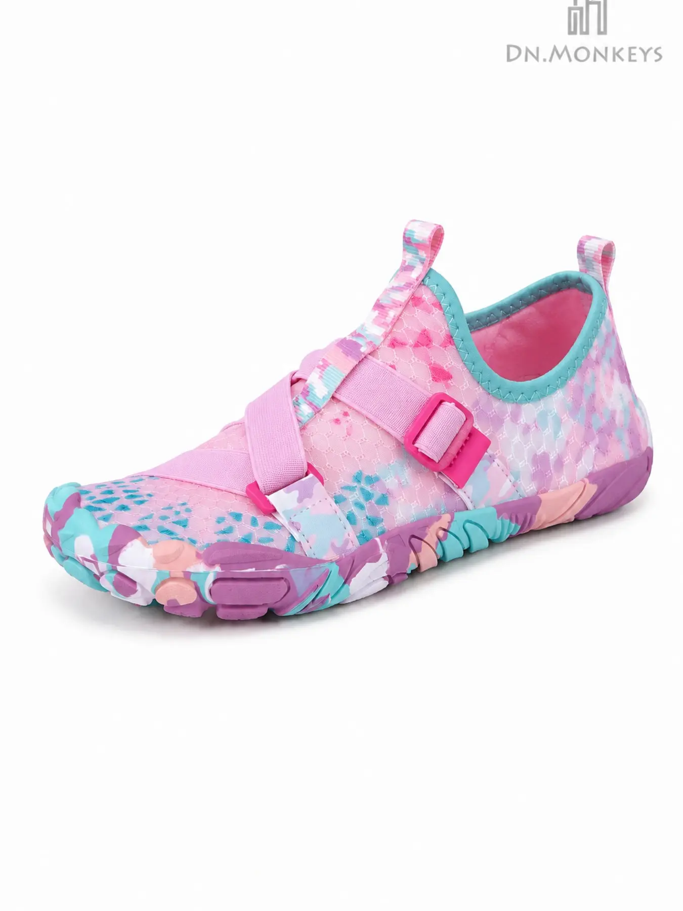 [Dn.monkeys] Women's Wide Fit Printed Water Shoes, Quick-Dry Textile, Non-Slip Rubber Sole, Beach Swimming Hiking Fitness Shoes