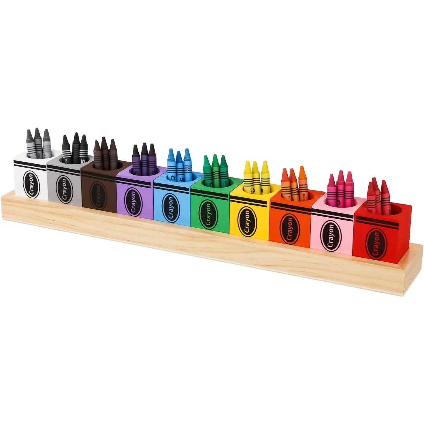 Crayon Organizer Crayon Holder for  to School School Supplies | Individual Classroom Wooden Colored Pen Holder Storage Organizer