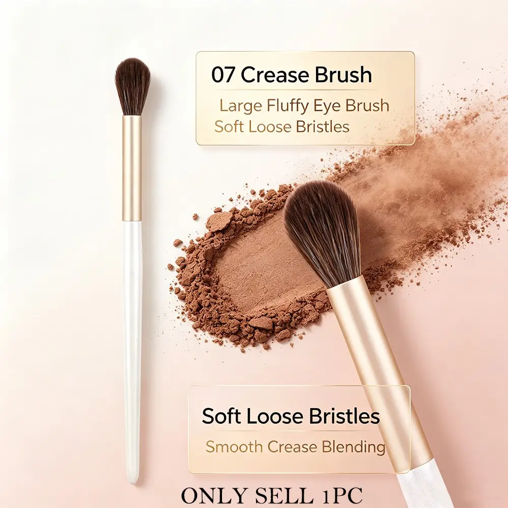 Big Crease Brush 07 Synthetic Hair, Fluffy Eyeshadow Crease Brush, Soft Blending Beauty Tool, Makeup Tools for Eye Highlighter