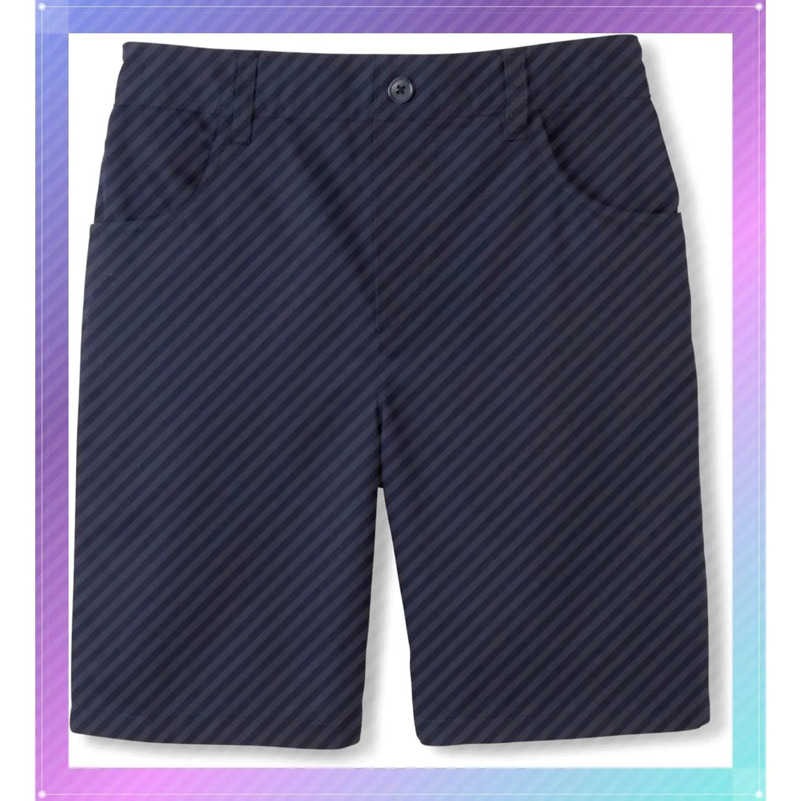 Girls' Pull-On Twill School Uniform Shorts with Elastic Back Waist, Faux Button & Fly – Available in Standard and Plus Sizes for Girls & TweensGift