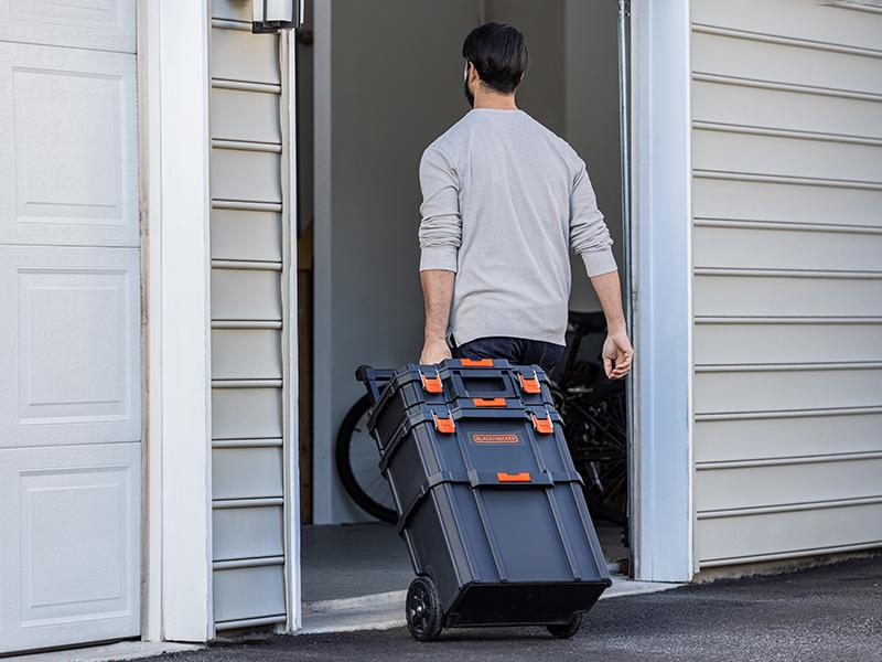 beyond by BLACK+DECKER BLACK+DECKER BDST60500APB Stackable Storage System - 3 Piece Set (Small, Deep Toolbox, and Rolling Tote)