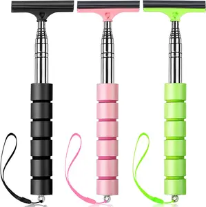 3 PCS Side Mirror Squeegee,Car Mirror Squeegee,Retractable Car Rearview Mirror Wiper,Portable Car Cleaning Tool Rainy Foggy Weather,Universal Car Accessories(Black/Pink/Green)