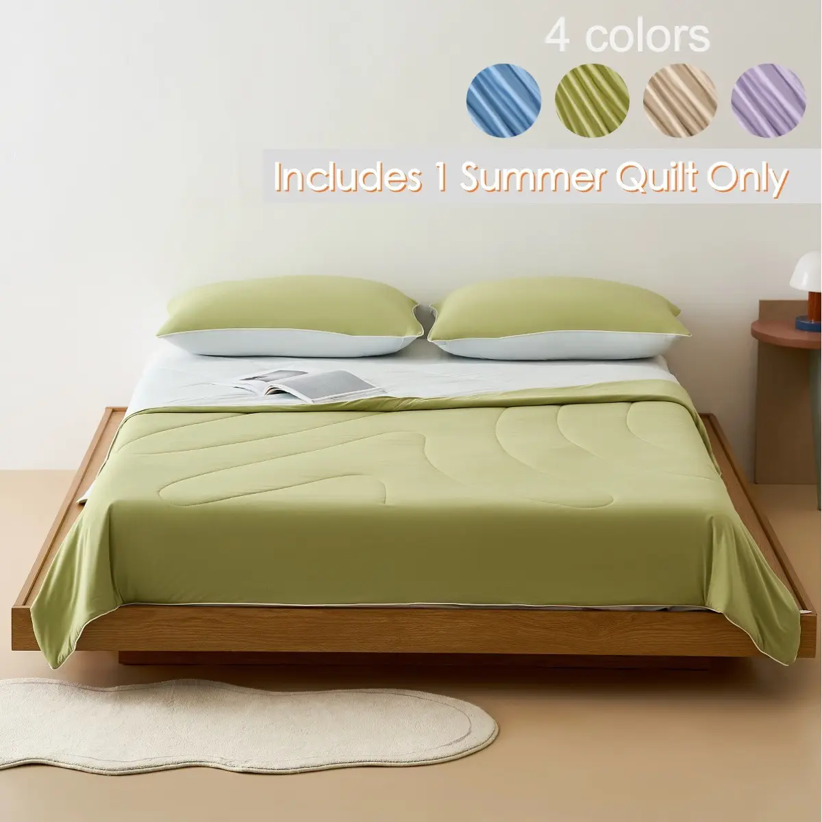 1 Piece Soft Cooling Lightweight Breathable Throw Blanket, Solid Luxury Style, Ice Silk Feel, Smooth Non-Sticky, Q-Max 0.4 Cool Touch，for Nap AC Room Bedroom Dorm Hotel