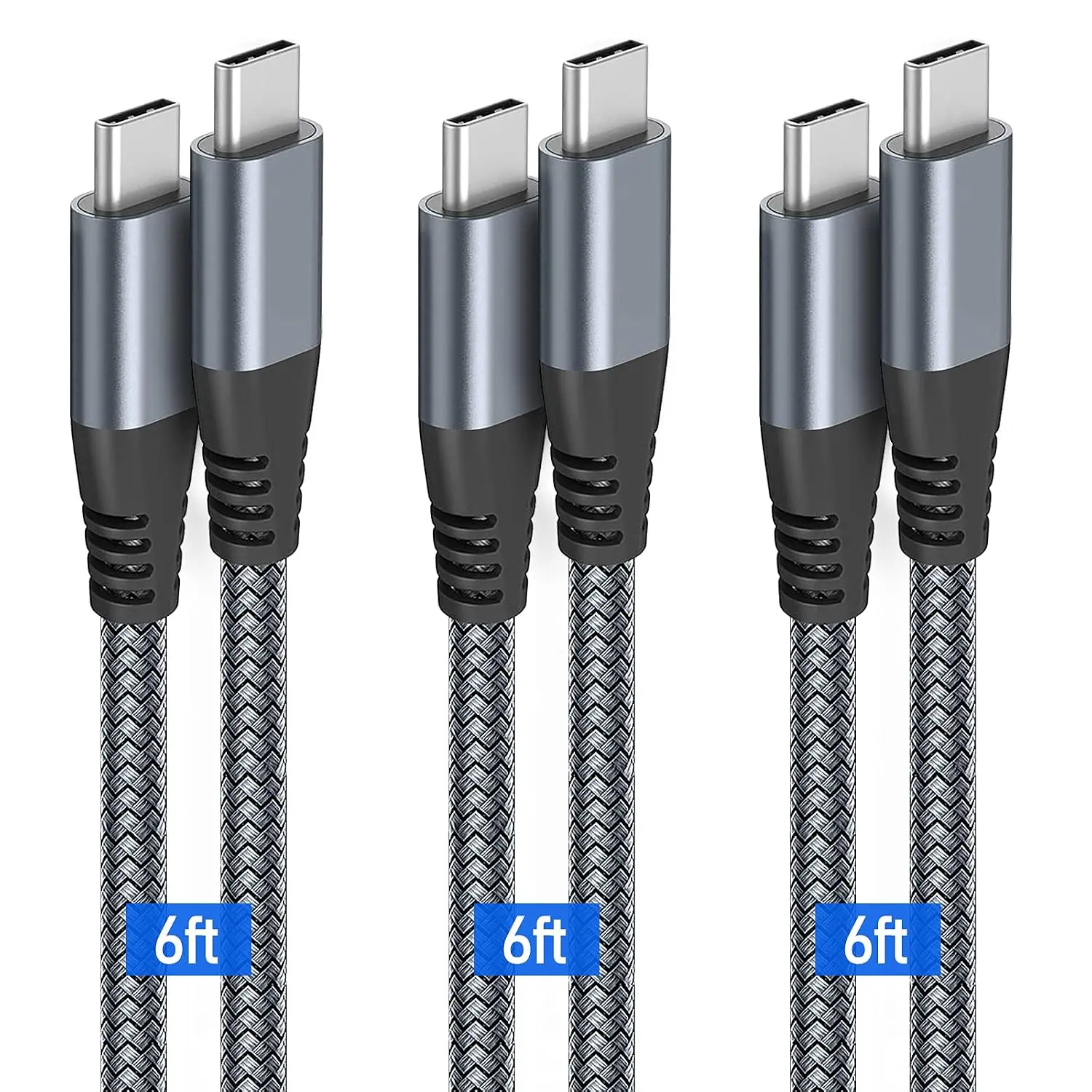USB C to USB C  6ft 60w, 3Pack USB C , PD Type C     Compatible with  15, MacBook Pro, iPad Pro, Galaxy S20 and Other USB C Charger