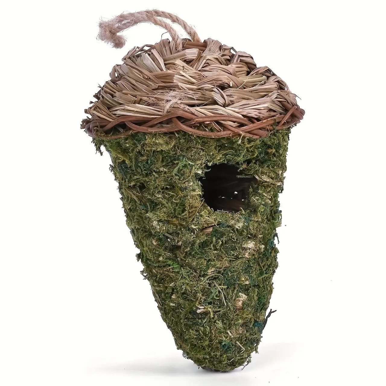 Natural Moss Hanging Hummingbird House, Swing Bird Nest for Outdoor Garden, Window Decor, Perfect Gift for Bird Lovers