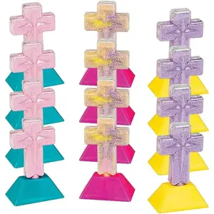 Sand Art Crosses Kit for Kids 12 Pack - Colored Sand Painting Craft Set for Sunday School Supplies & VBS | Christian Bible Crafts for Religious Education & Church Activitiesfidget toys