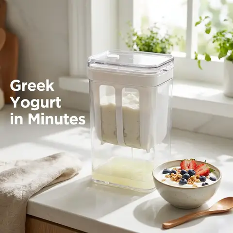 Greek Yogurt Strainer Separator, Larger Capacity Yogurt Filter, BPA Free, Suitable for Juice, Yogurt Milk, Kefir, Tofu, Cheese