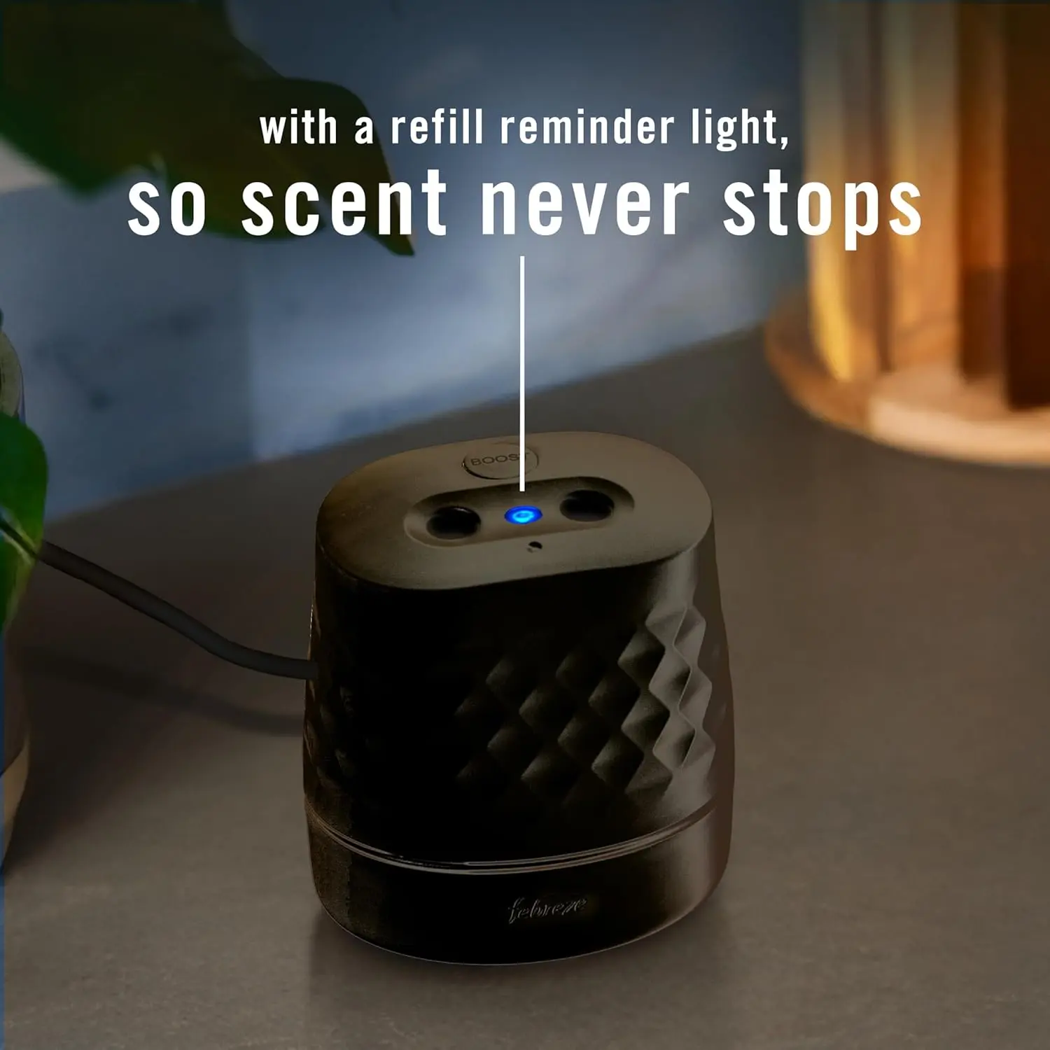 Plug-in Scent Diffuser Starter Kit with 2 Hawaiian Aloha Refills, Black Oil Diffuser Device for Continuous Home Air Freshening