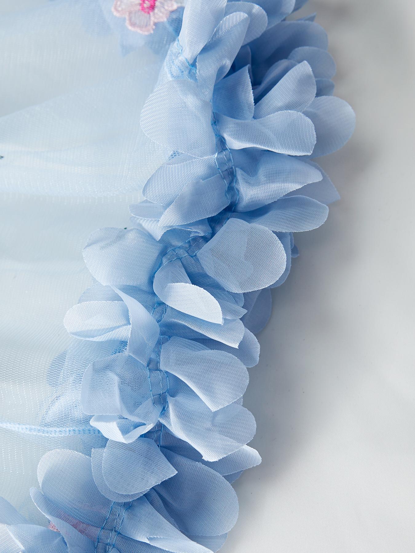 Women's Floral Embroidery Ruffle Hem Cami Nightdress, Adjustable Spaghetti Strap Criss Cross Backless Sheer Nightgown, Soft Comfortable Sleepwear for Women, Strap Chemise Nightgown