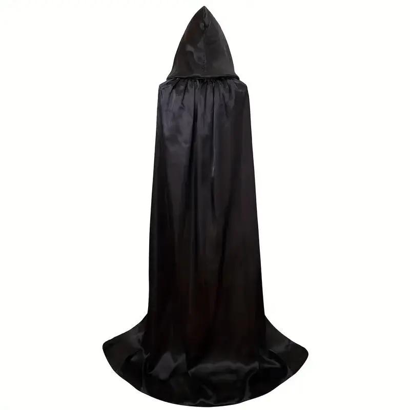 Unisex Hooded Halloween Christmas Cloak, Grim Reaper Devil Witch Long Cape, Cosplay Costume, Party Supplies, Event Props
