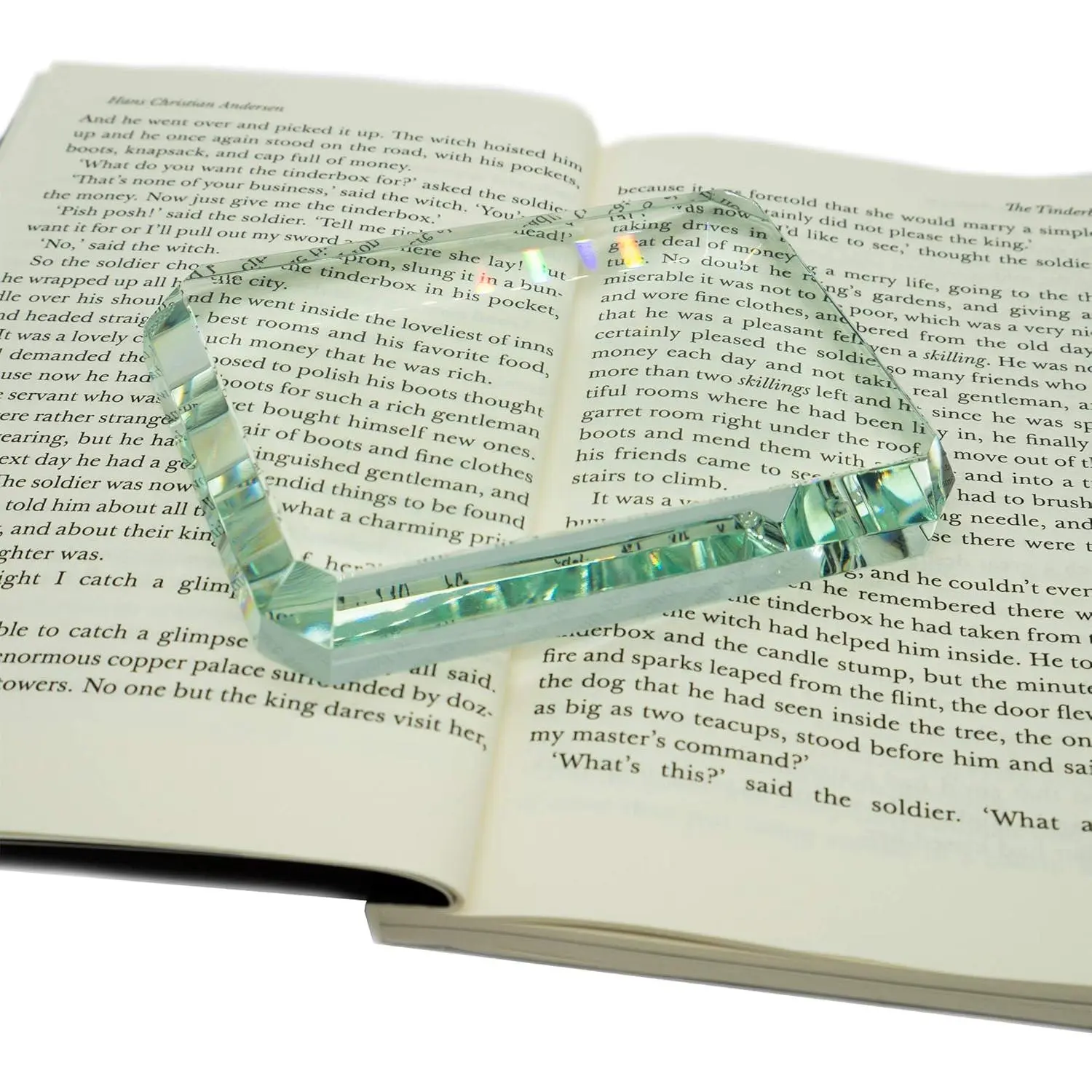 Clear Rectangular Square Glass Tiles Paperweight