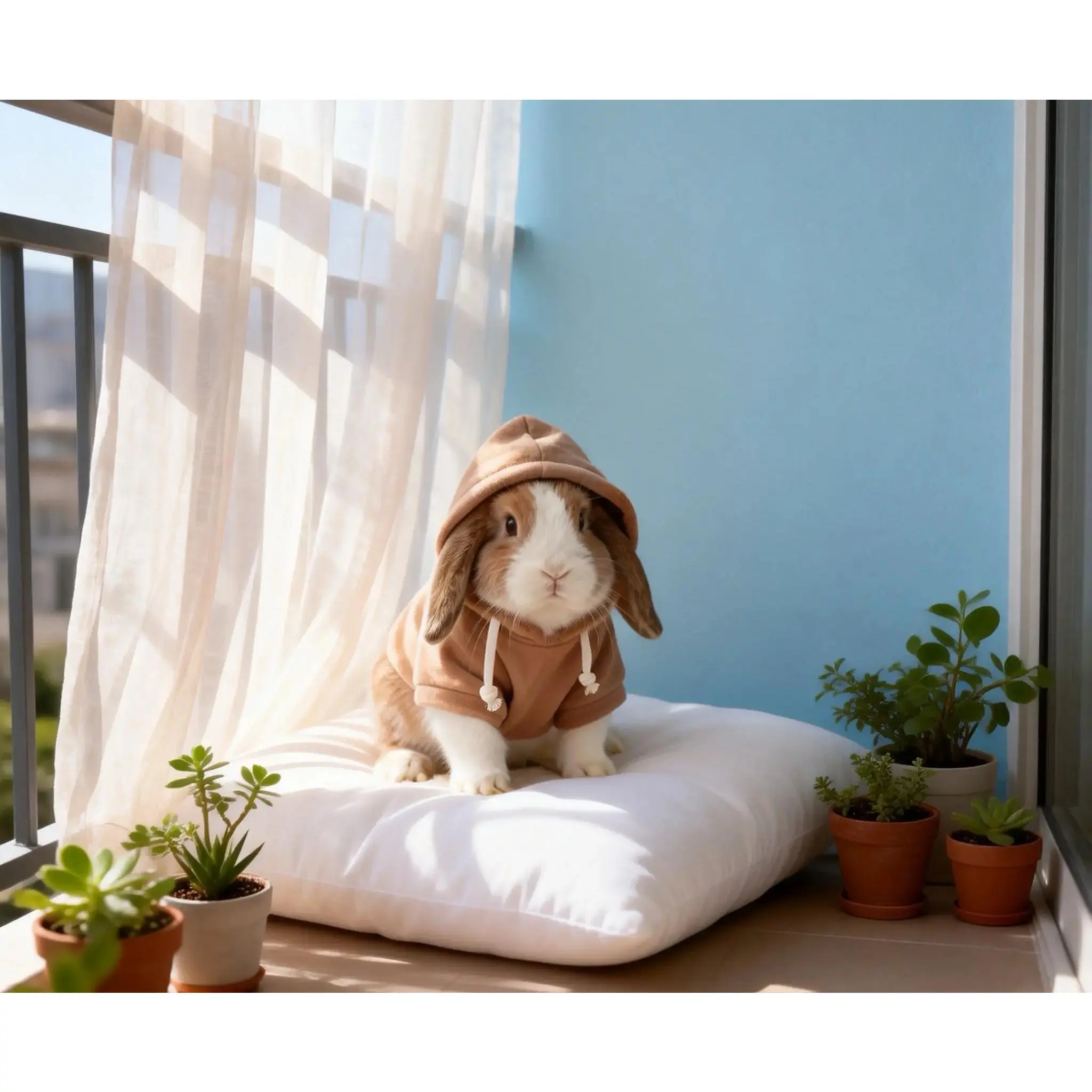 Small Pet Hooded Clothes - Soft Fabric Warm Hoodie with Drawstring for Hamsters & Rabbits, Comfortable Outfit for Small Pets (Guinea Pigs Included), Warmth, Hamster/Rabbit