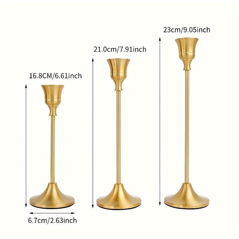 Elegant Romantic Vintage Metal Taper Candle Holders, 30-Piece Set Candle Stands, Candlestick for Wedding, Dinner, Halloween and Home Interior Decor Ornaments, Interior Decoration Accessories
